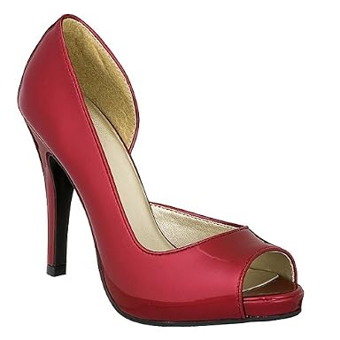 Mossimo® Dulce Patent Peep Toe Pumps - Red 