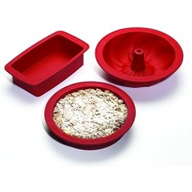 KitchenAid 3-Piece Silicone Baking Set, Red by Lifetime Brands