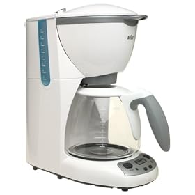 Braun KF580 AromaDeluxe 10-Cup TimeControl Coffemaker, White by Coffee Makers