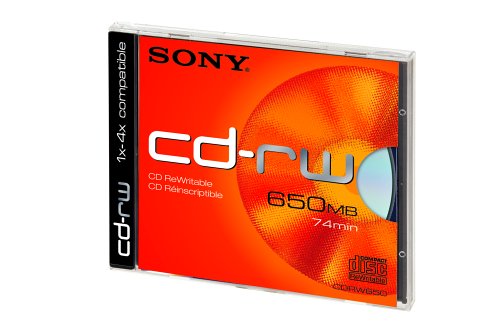 Festplatten: Sony CDRW 74MIN 650MB JC CD-Rohlinge