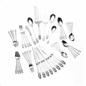 International Silver Royal Danish Place Size 46-Piece Flatware Set, Service for 8 by International Silver