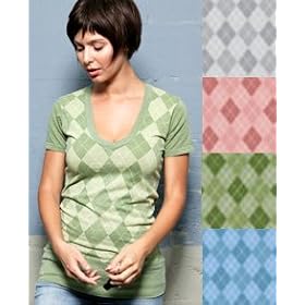 Womens : Argyle Deep V Neck