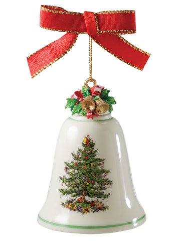 Spode 3.75-in. Christmas Tree Collection Annual Bell Ornament