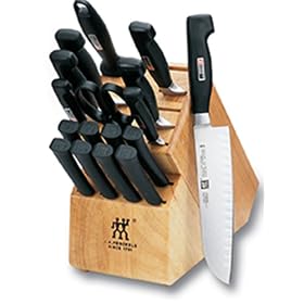 Henckels Twin Four-Star 18-Piece Stainless-Steel Cutlery Set with Storage Block by Henckels