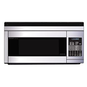 Sharp R-1874 1.1-Cubic-Foot 850-Watt Over-The-Range Convection Microwave, Stainless by Sharp