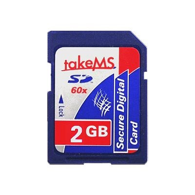 DVD Player: Original TakeMS SD Memory Card Speicherkarte 2 GB fuer Digitalkamera
