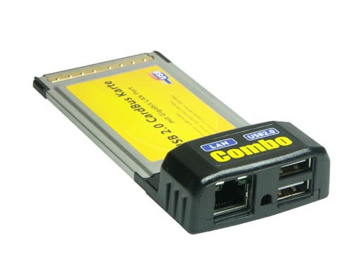 Projektoren: PCMCIA USB 2.0 + Gigabit LAN Combo Karte
