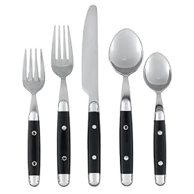 Jubilee 20-pc. Flatware Set - Black by Jubilee Acrylic