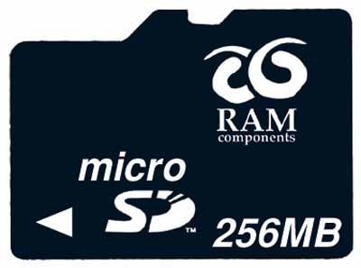 Speicherkarten: RAM COMPONENTS 256MB microSD