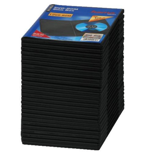 Heimkinosysteme: Hama DVD-ROM-Leerh�lle Slim 25, Schwarz