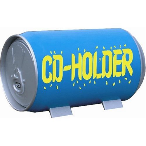 Camcorder: CD / DVD Aufbewahrungsbox in Dosen Design f�r 60 St�ck - Farbe Blau mit gelbem Schriftzug