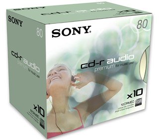 Festplatten: Sony Audio CD Rohlinge 80 min 10er Box