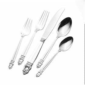 International Silver Royal Danish 5-Piece Flatware Place Setting, Place Size by International Silver