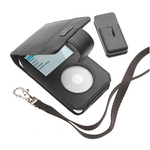 Handys ohne Vertrag: Gear4 LeatherJacket f�r iPod G 5. schwarz inkl. Halsband und G�rtelklip