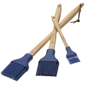Exclusive-Le Creuset 3pc. Silicone Brush Set, Cobalt by Pastry Brushes