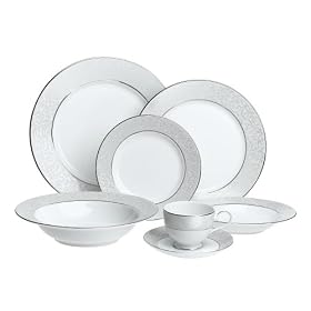 Mikasa Parchment Fine China 42-Piece Dinnerware Set, Service For 8 by Dinnerware
