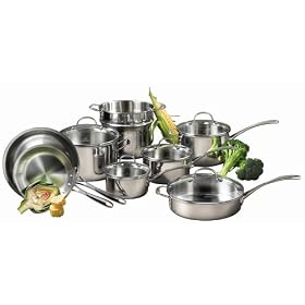 Calphalon Tri-Ply Stainless-Steel 13-Piece Cookware Set by Calphalon