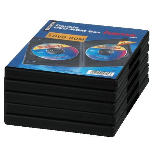 Heimkinosysteme: Hama 5er-Pack DVD-Doppel-Leerh�llen; schwarz