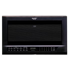 Sharp R-1210 1-1 2-Cubic-Foot 1100-Watt Over-the-Counter Microwave, Black by Sharp