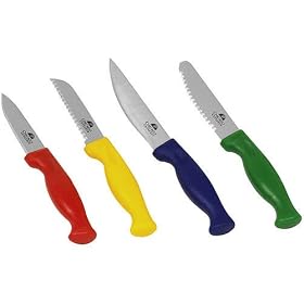 Chicago Cutlery 4-Piece Paring Utility Colored Handle Knife Set by Chicago Cutlery