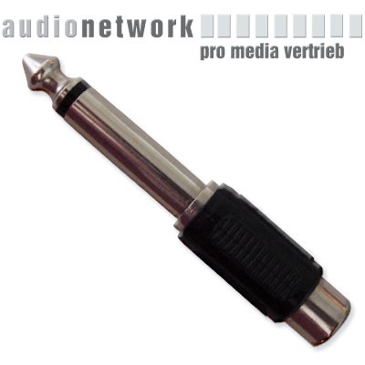 Elektronik und Foto: Audio Adapter 6,35mm Klinke - Cinch ( Stecker - Buchse)