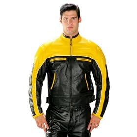 Leather Motorcycle Jacket - Classic Power Racer Leather Motorcycle Jacket