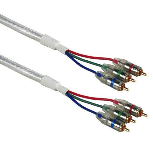 Heimkinosysteme: HomeTheatre YUV-Verbindungskabel 3 Cinch-Stecker - 3 Cinch-St. "White Stream" 10 m