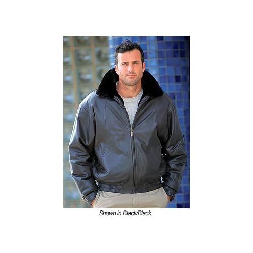 Leather Bomber Jacket - Men's Reversible Leather Bomber Jacket 