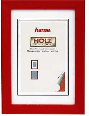 Heimkinosysteme: Hama 64997 Holz Rahmen Helsinki Rot 10X15