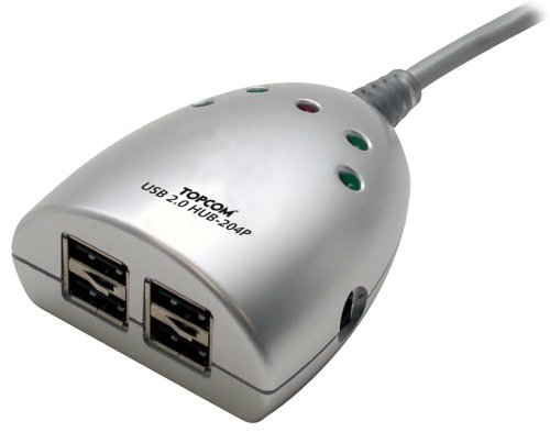TV Ger&auml;te: Topcom USB-HUB 204P 4 Port USB-Hub (USB 2.0) mit Netzteil