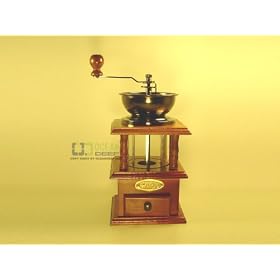 Classical Manual Coffee Burr Grinder Open View by OceanDeep Inc