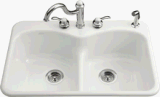 Kohler K6626-4-7 Langlade Kitchen Sink Black Black 33