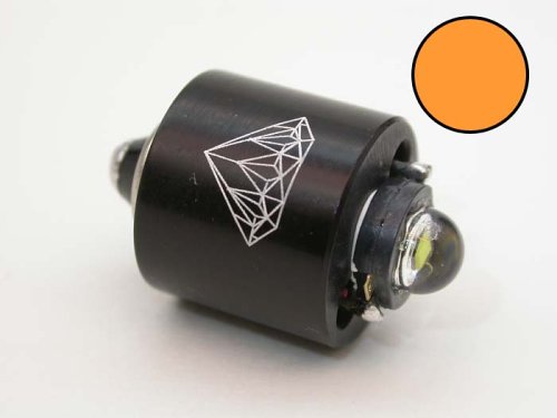 Digitalkameras: Diamond 3 Watt Lambertian LED Austauschbirne f�r Maglite mit 3, 4, 5 oder 6 Batterien bernsteingelb