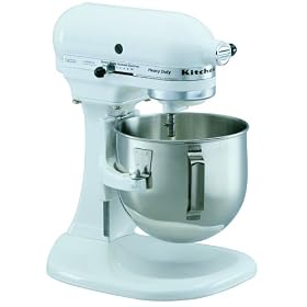 KitchenAid K5SSWH Heavy Duty 5-Quart Mixer, White by KitchenAid