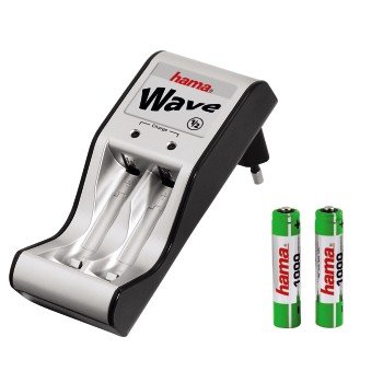 Festplatten: Steckerladeger�t Wave Set 2x AAA 1000, Schwarz/Silber