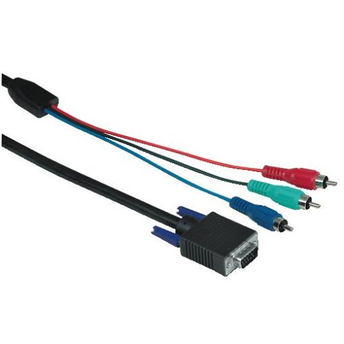 Heimkinosysteme: Hama Videoverbindungskabel 3 Cinch-Stecker - HDD-Stecker, 15-pol, 2 m