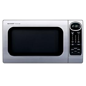 Sharp R-305KS 1-Cubic-Foot 1100-Watt Microwave Oven, Stainless by Sharp