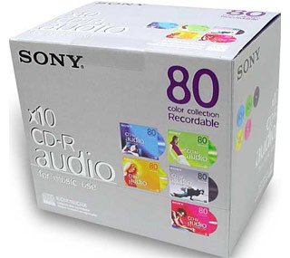 Festplatten: Sony CDR,74min,650MB,24X/32X,10Pack