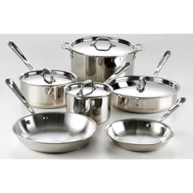All-Clad 600822 SS Copper Core Cookware Set 10-pc. by All-Clad