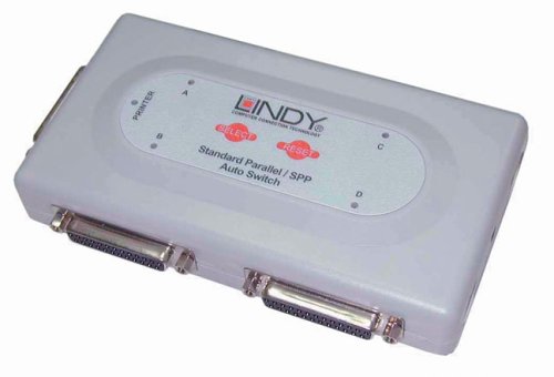 Lautsprecher: Lindy Automatischer Druckerumschalter, Standard Parallel 4:1 (4 Computer an 1 Drucker)