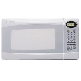 Sharp R-308KW 1-Cubic-Foot 1100-Watt Microwave Oven, White by Microwave Ovens