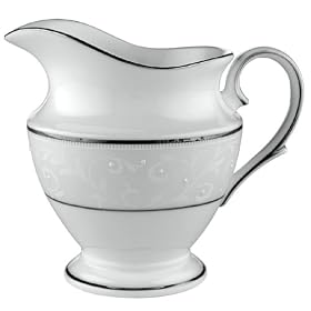 Lenox Opal Innocence Platinum-Banded Bone China Creamer by Lenox