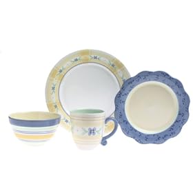 Pfaltzgraff Summer Breeze 16-Piece Stoneware Dinnerware Set, Service for 4 by Dinnerware