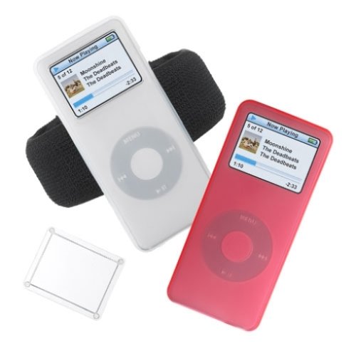 Projektoren: PodGear Jumpsuit Plus Silikon 2-Pak f�r iPod nano rosa und weiss