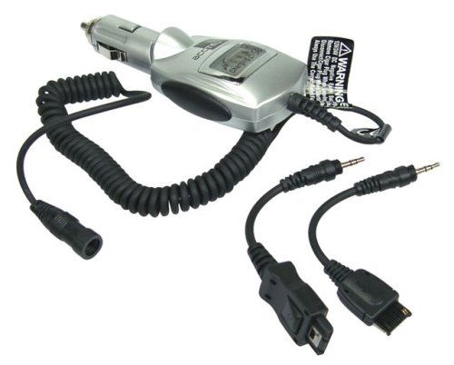Elektronik und Foto: Acctel Kfz-Ladekabel Titanium mit LCD Display f�r Siemens