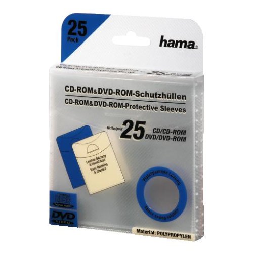 Heimkinosysteme: Hama CD-/DVD-Schutzh�llen 25, Transparent