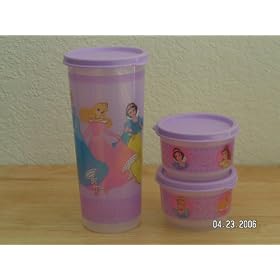 Tupperware Disney Princess Beverage and Snack Set by 