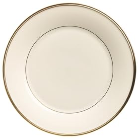 Lenox Eternal Gold Banded Ivory China Dinner Plate by Lenox