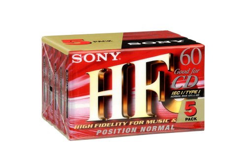 Festplatten: Sony C-60 HF Audiokassetten (60min) 5er Pack