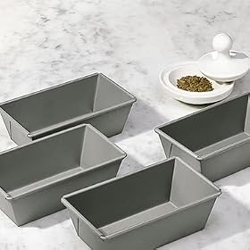 Kaiser Bakeware 730387 La Forme set of 4 mini loaf pans by Kaiser
